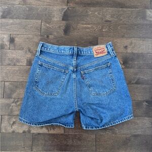 Levi's 501 Women's Blue Denim Shorts mid thigh length